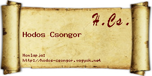 Hodos Csongor névjegykártya